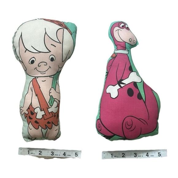 Bam Bam & Dino Vintage 90’s Stuffed Flintstones Collectibles - Picture 6 of 7